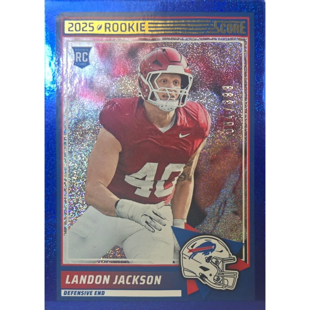 2025 Panini Score Landon Jackson #87 ROOKIE Serial #84/399 Buffalo Bills DE